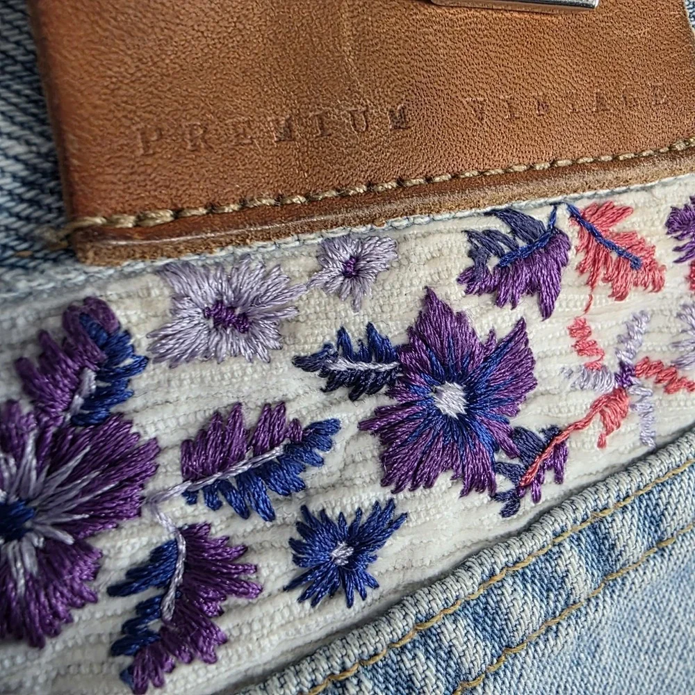 Citizens Of Humanity Jeans 27 Premium Vintage Button Fly Gia Rainbow Embroidered